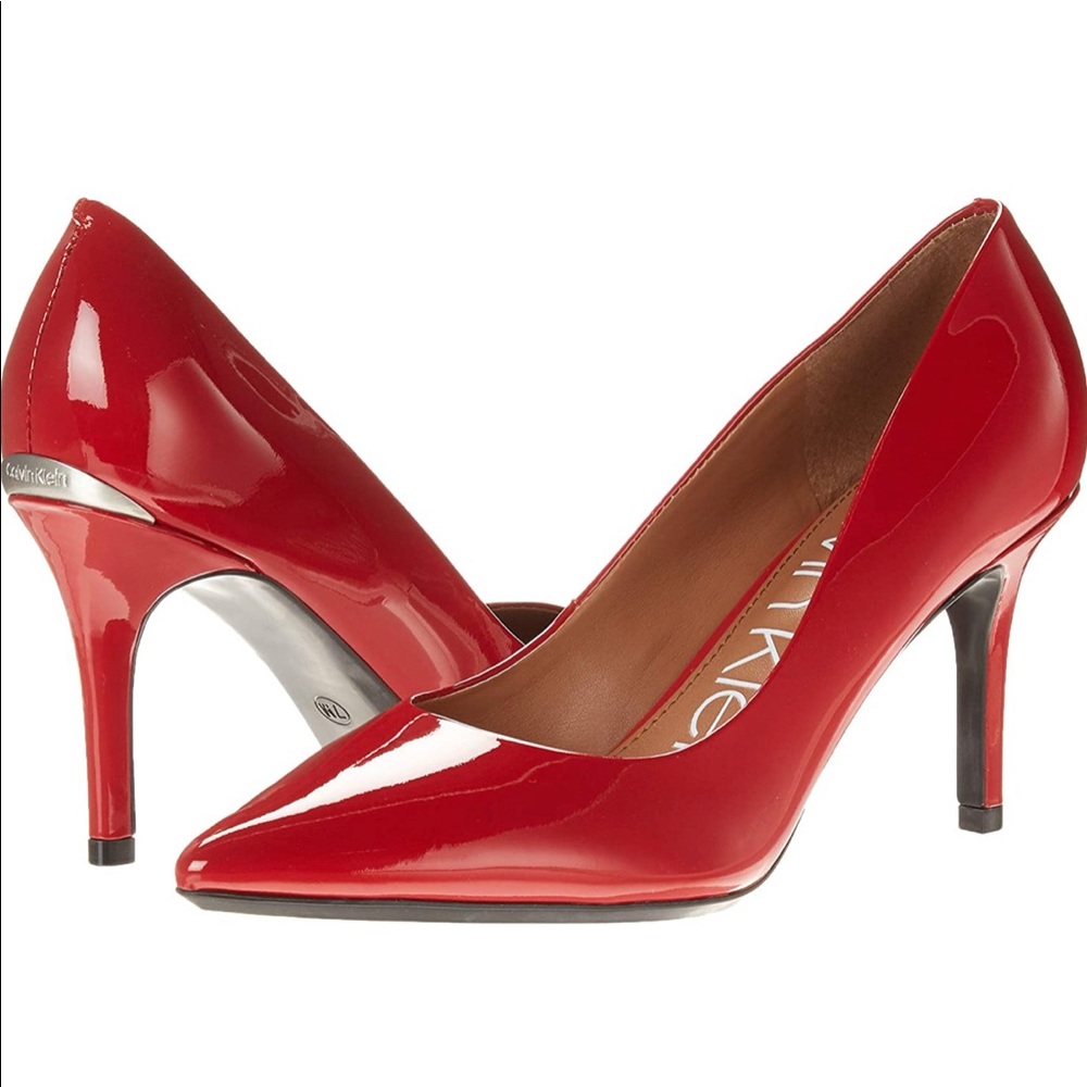 Calvin Klein Gayle Pump in cherry size 6.5 NEW IN BOX
